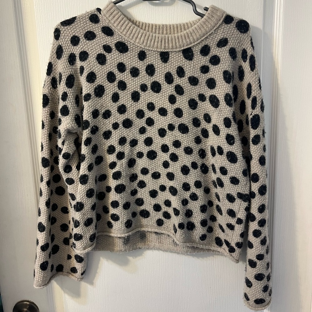 Leopard spot grey sweater Madewell